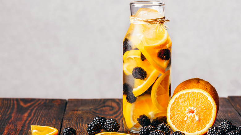 orange and blackberry water