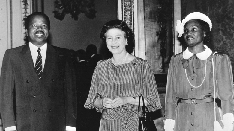 Paul Biya, Queen Elizabeth, and Jeanne-Irène Biya