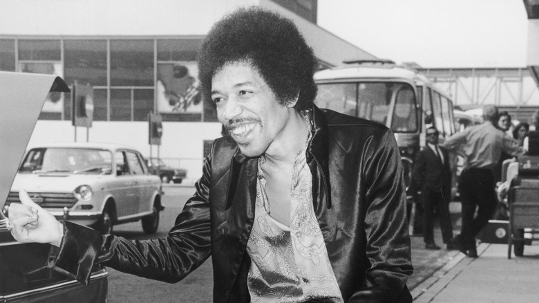 Jimi Hendrix smiling