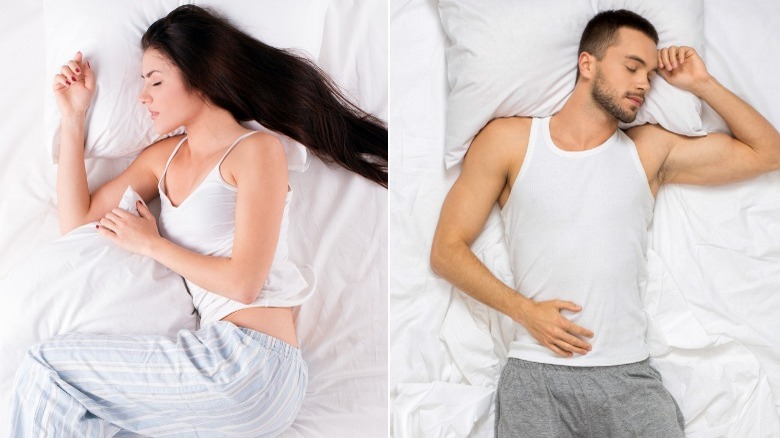 Sleep positions in separate beds