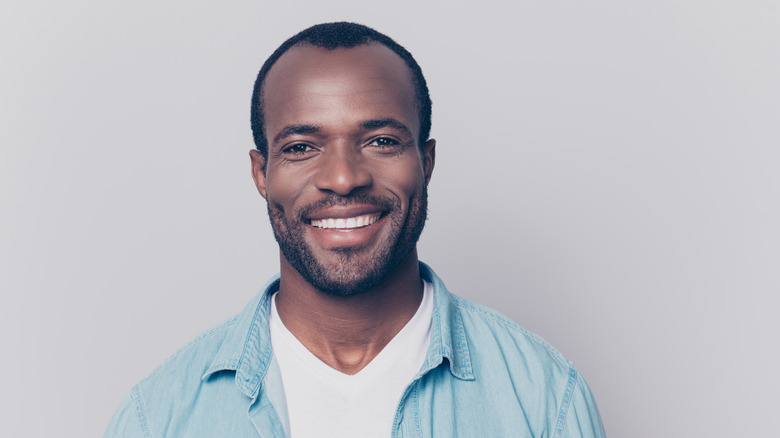 man with stubbled beard