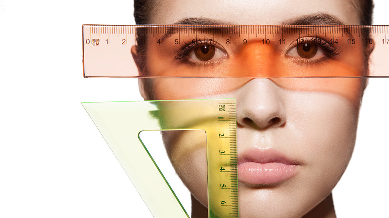 average face size rulers measurement