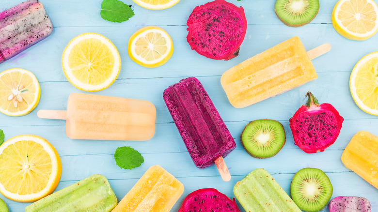 an array of fruit popsicles 