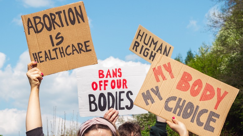 pro choice signs at protest