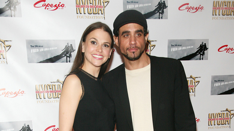 Sutton Foster and Bobby Cannavale on a red carpet