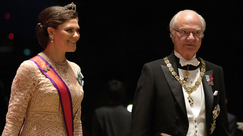 Princess Victoria and her father King Carl