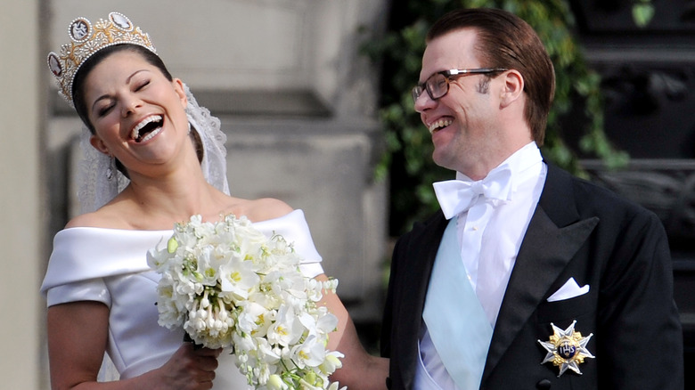 Princess Victoria and Prince Daniel laughing