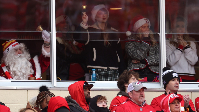 Taylor Swift watching a Kansas City Chiefs game