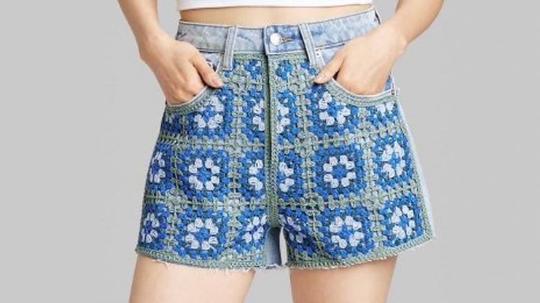 Textured crochet shorts from Target