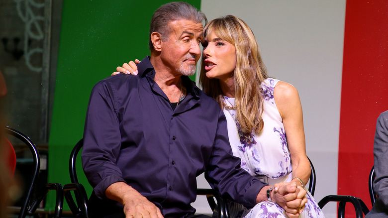 Jennifer Flavin arm around Sylvester Stallone