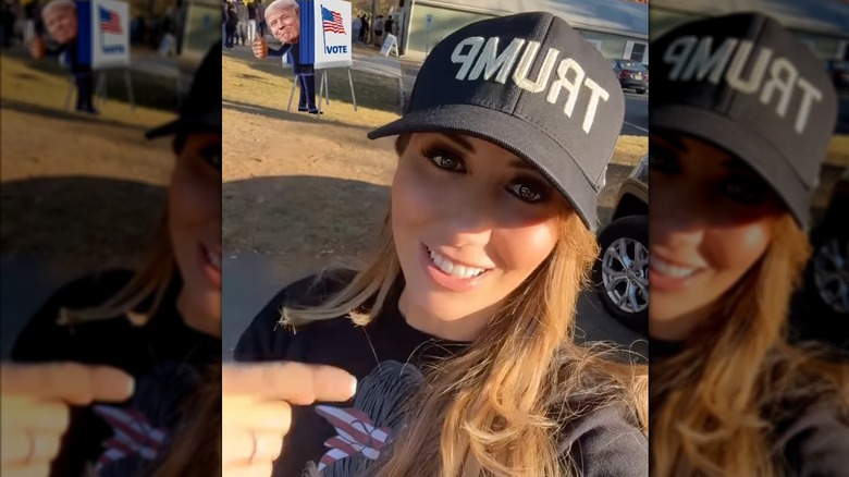 Alina Habba black TRUMP cap