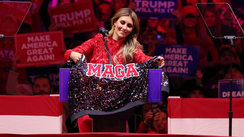 Alina Habba with sequined MAGA jacket