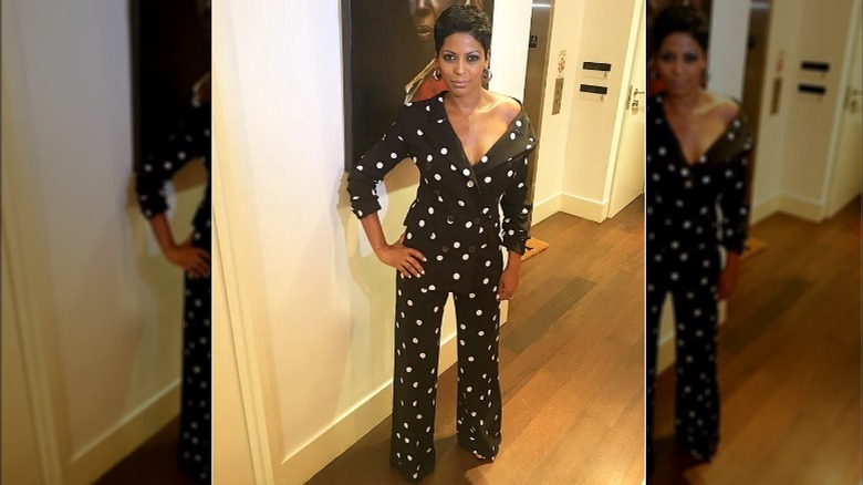 Tamron Hall in polka dots