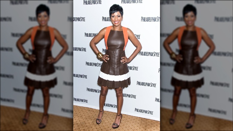 Tamron Hall in leather