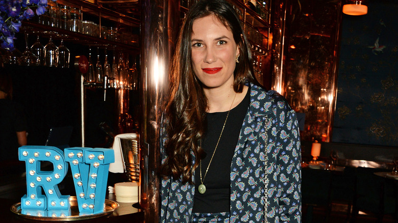 Tatiana Casiraghi at a bar, posing