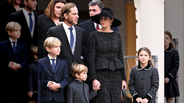 The Casiraghi family, walking