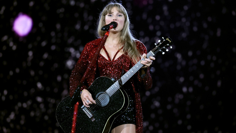 Taylor Swift performing on the "Ears Tour," December 2024