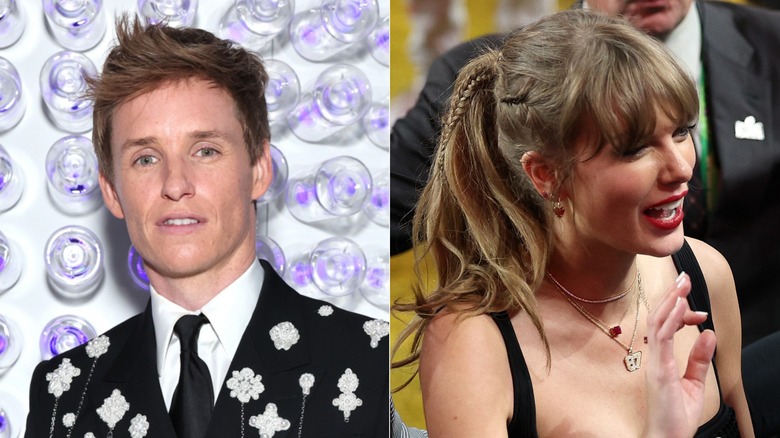 Eddie Redmayne Taylor Swift smiling