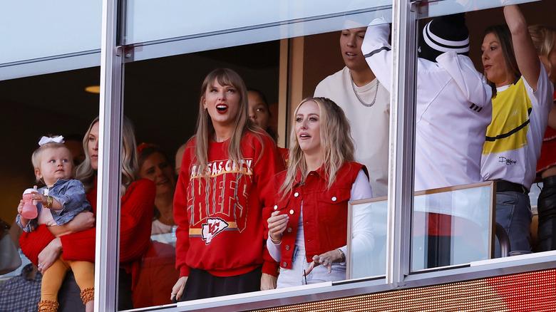 Taylor Swift watching a Kansas City Chiefs game