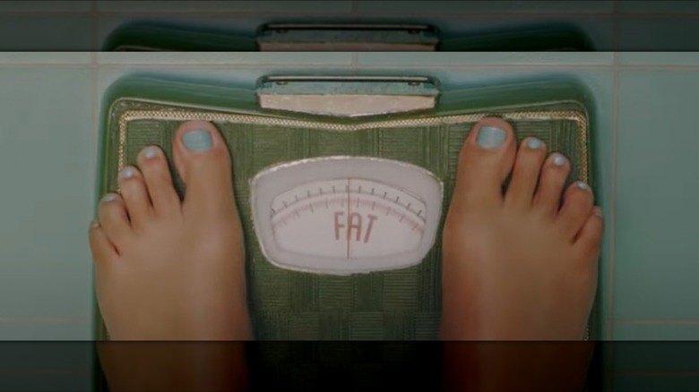 Still of a scale from "Anti-Hero" music video