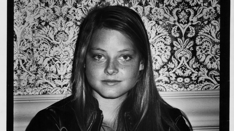 Jodie Foster with an intense gaze in 1980