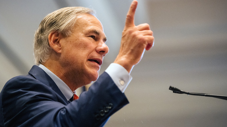 Texas Governor Greg Abbott speaking