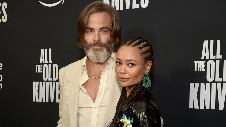 Thandiwe Newton and Chris Pine at screening of all the old knives