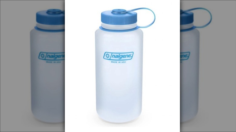 clear Nalgene water bottle
