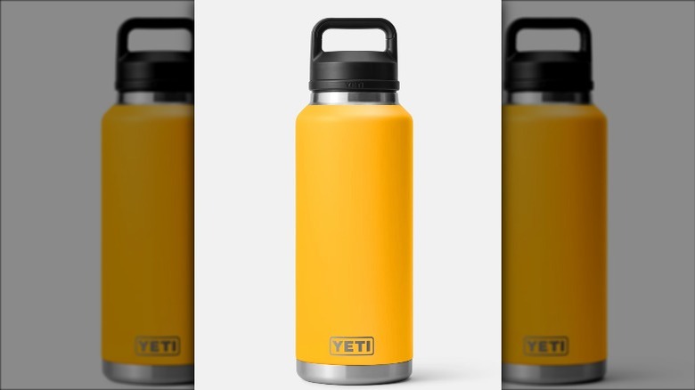 yellow Yeti water bottle