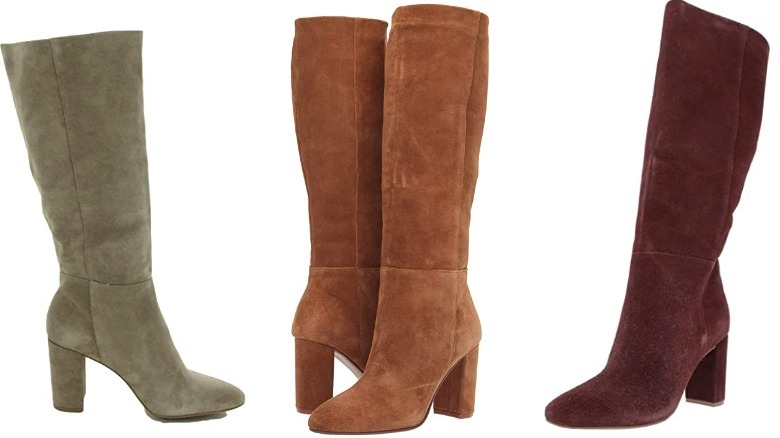 Colorful suede boots