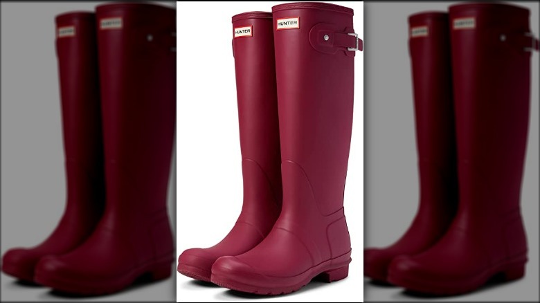 Red Hunter brand rain boots