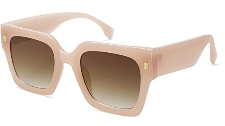 Square tan sunglasses