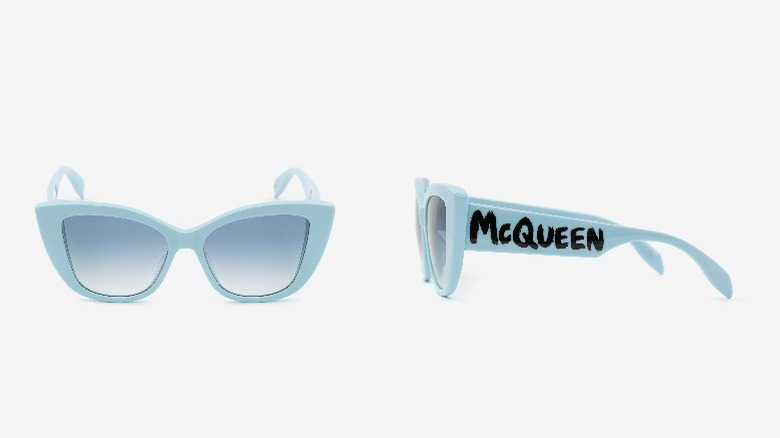 Baby blue cat eye sunglasses