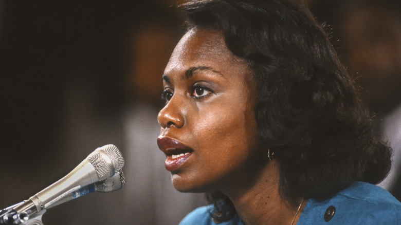 Anita Hill testifying in Supreme Court