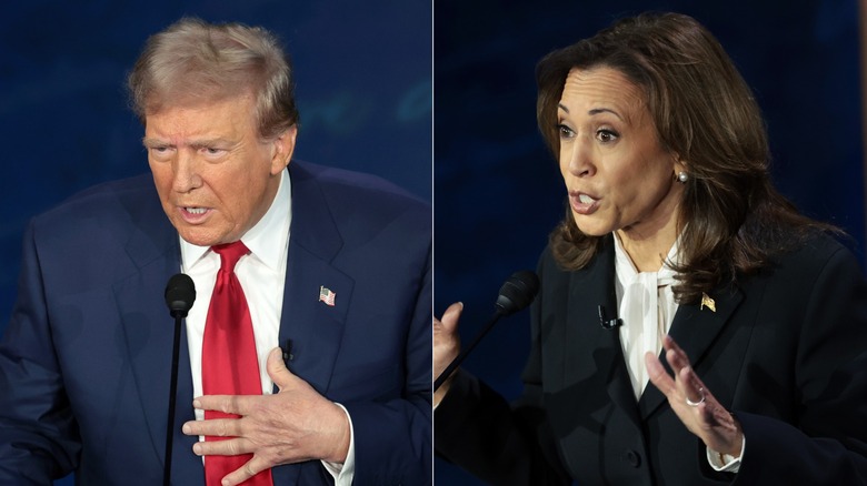 Donald Trump and Kamala Harris