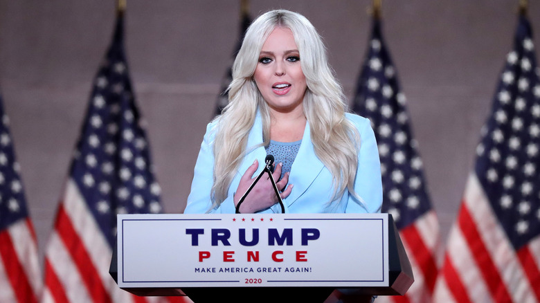 Tiffany Trump giving a speech 