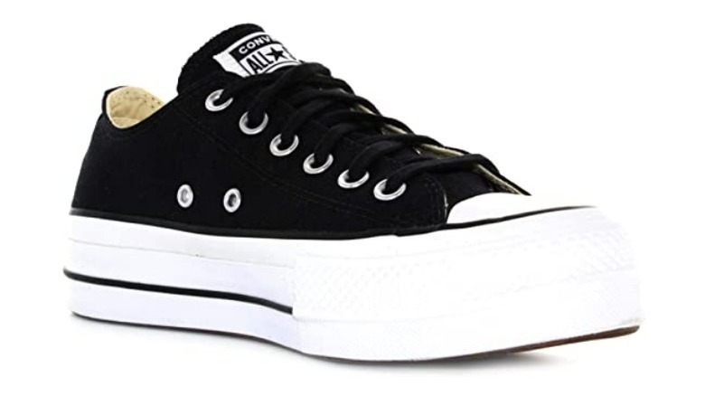 Black Converse Chuck Taylor platform sneakers