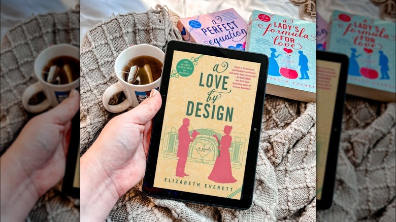 Cover of A Love by Design on a tablet