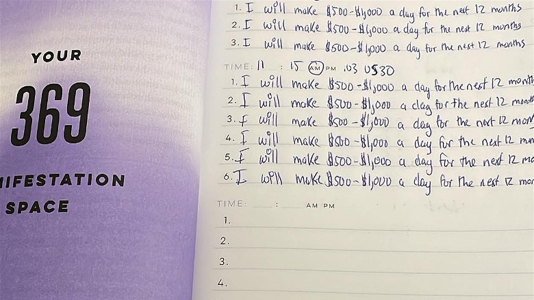 369 manifestation method journal