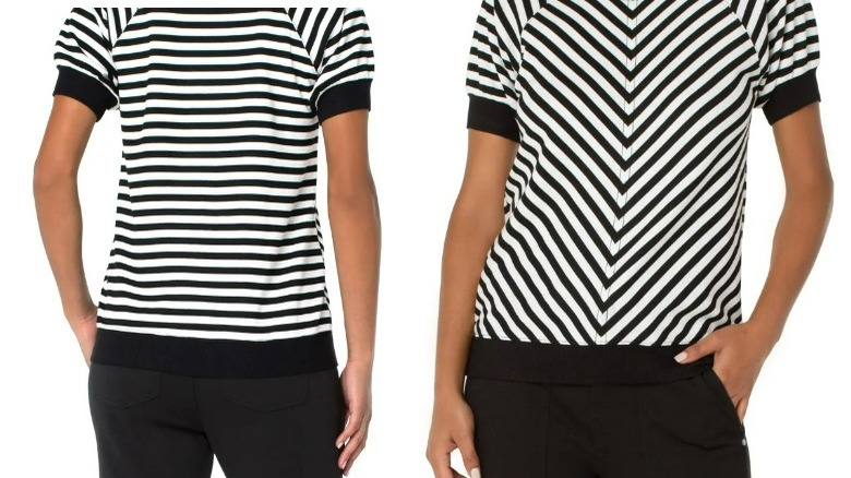 Black and white geometric print t-shirt