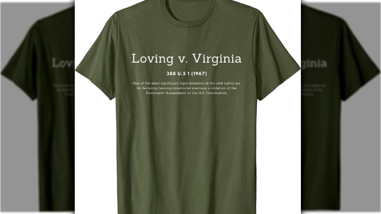 Green t-shirt with white lettering