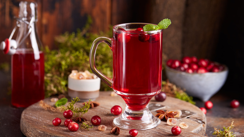 Cranberry cocktail drink 