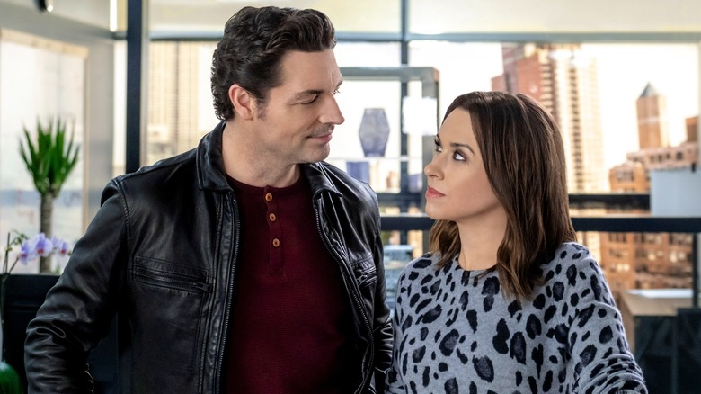 Hallmark's Lacey Chabert and Brennan Elliott in Crossword Mysteries: Riddle Me Dead