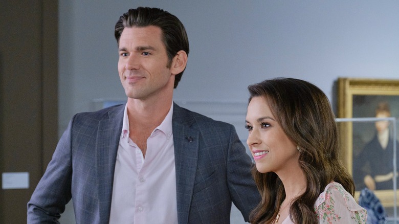 Hallmark's Lacey Chabert and Kevin McGarry in The Wedding Veil