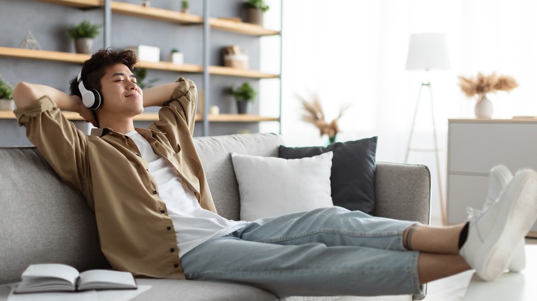 Man listening to music