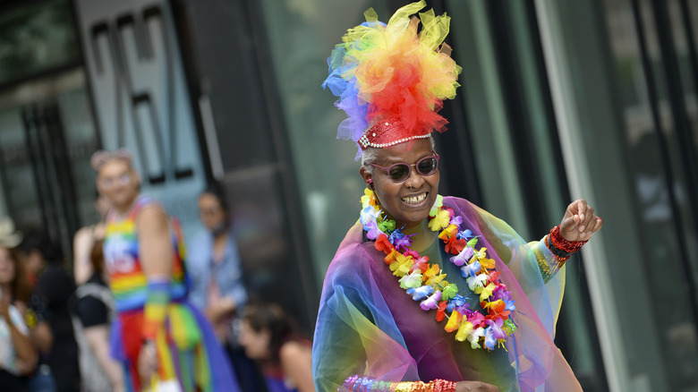 A person celebrating Brooklyn Pride