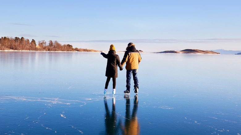 Lake Baikal ice skating