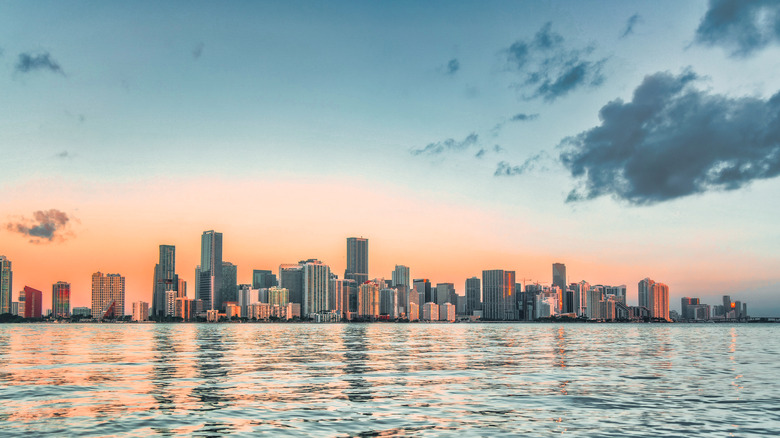 Miami skyline at dusk