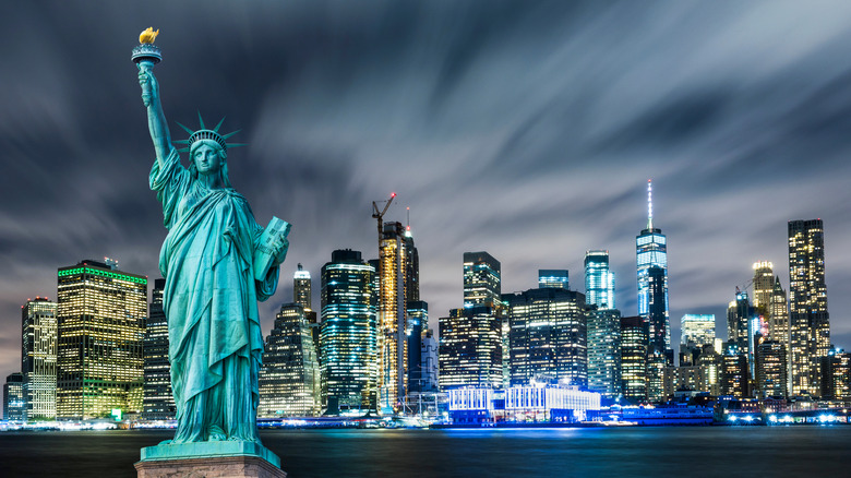 New York City skyline at night 