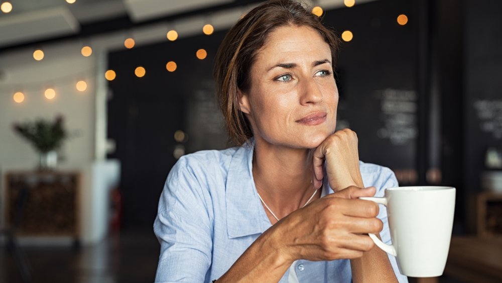 Woman looking thoughtful